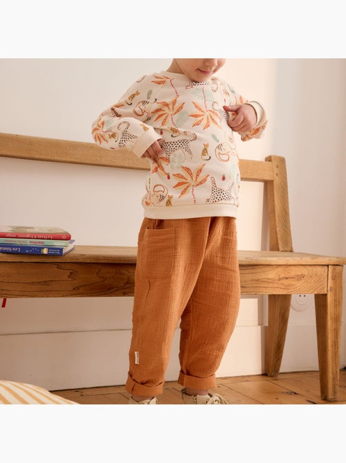 Ensemble enfant sweat et pantalon en gaze de coton Tango - Kiabi