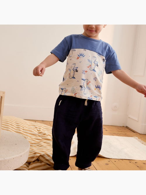 Ensemble enfant t-shirt et pantalon en gaze de coton Mexico - Kiabi