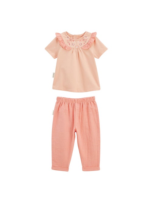 Ensemble enfant t-shirt et pantalon en gaze de coton Santa Giulia - Kiabi Ensemble enfant t-shirt et pantalon en gaze de coton Santa Giulia - Kiabi