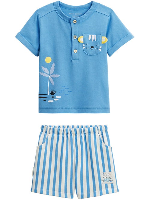 Ensemble enfant t-shirt et short biscarosse - Kiabi