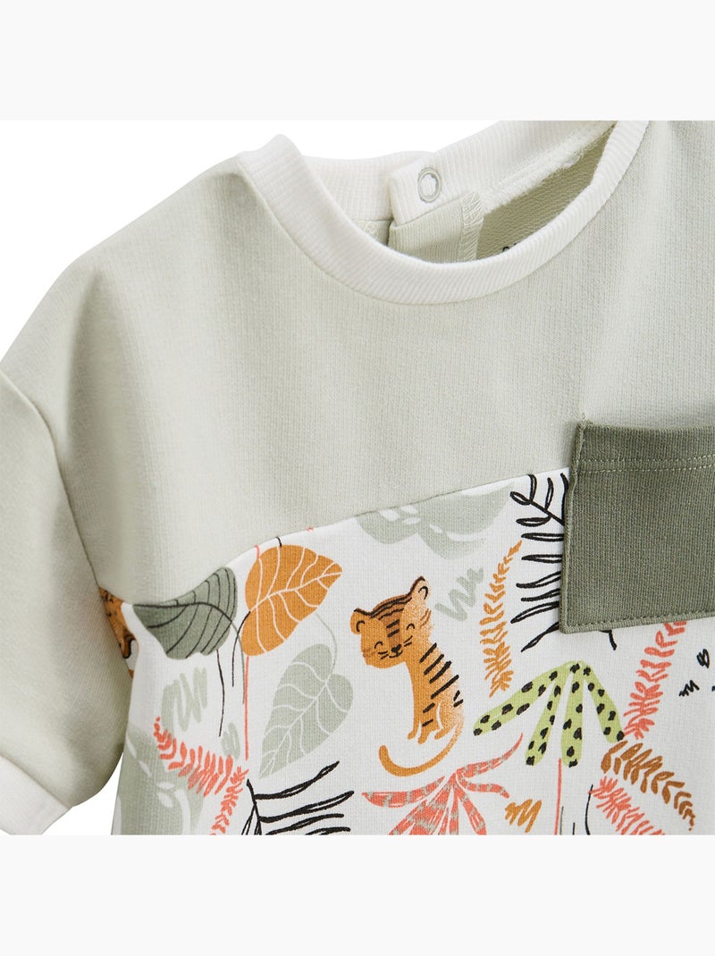 Ensemble enfant t-shirt et short dumbea Kaki - Kiabi