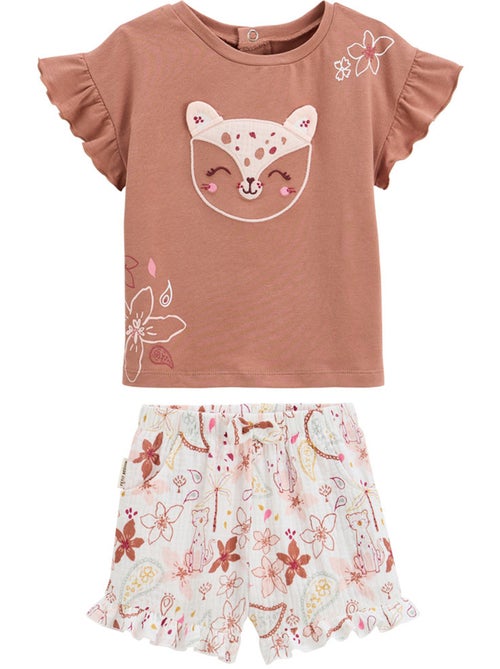 Ensemble enfant t-shirt et short en gaze de coton Arizona - Kiabi
