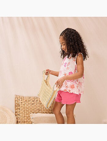 Ensemble enfant t-shirt et short en gaze de coton Bahamas