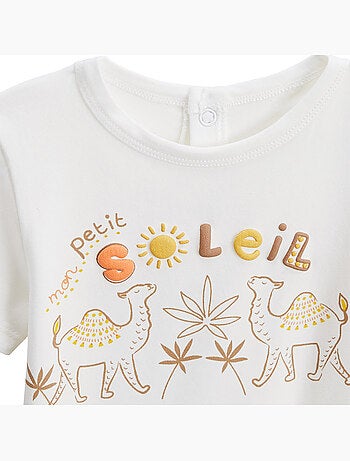 Ensemble enfant t-shirt et short en gaze de coton liwa