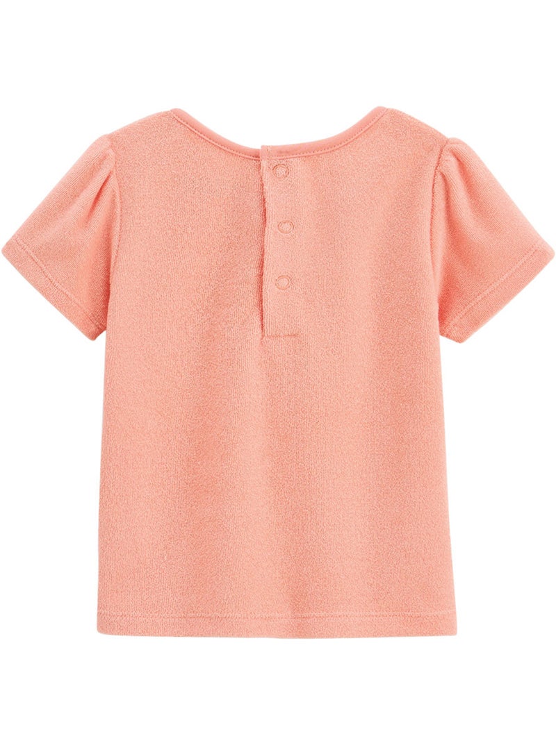 Ensemble enfant t-shirt et short en ?ponge Honfleur Orange corail - Kiabi