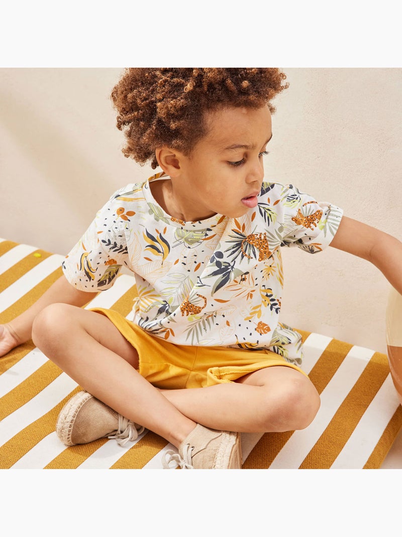 Ensemble enfant t-shirt et short Wakae Jaune - Kiabi