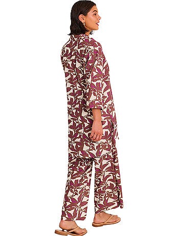 Ensemble estival pantalon chemise salvia