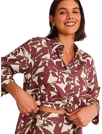 Ensemble estival pantalon chemise salvia