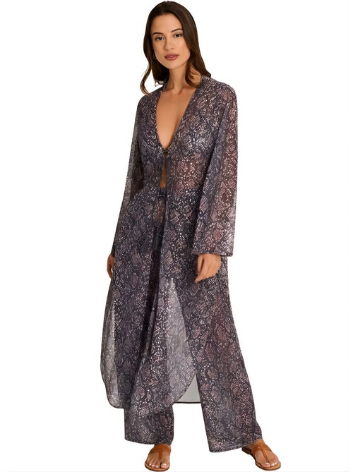 Ensemble estival pantalon kimono long indigo - Kiabi Ensemble estival pantalon kimono long indigo - Kiabi