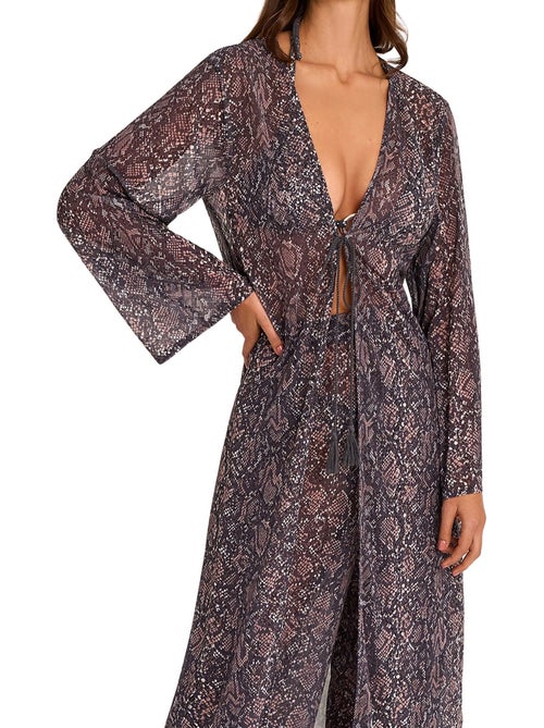 Ensemble estival pantalon kimono long indigo - Kiabi Ensemble estival pantalon kimono long indigo - Kiabi