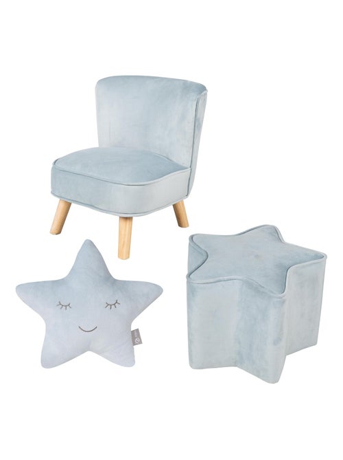 Ensemble fauteuil + pouf + coussin étoile 'Lil Sofa' ROBA - Kiabi