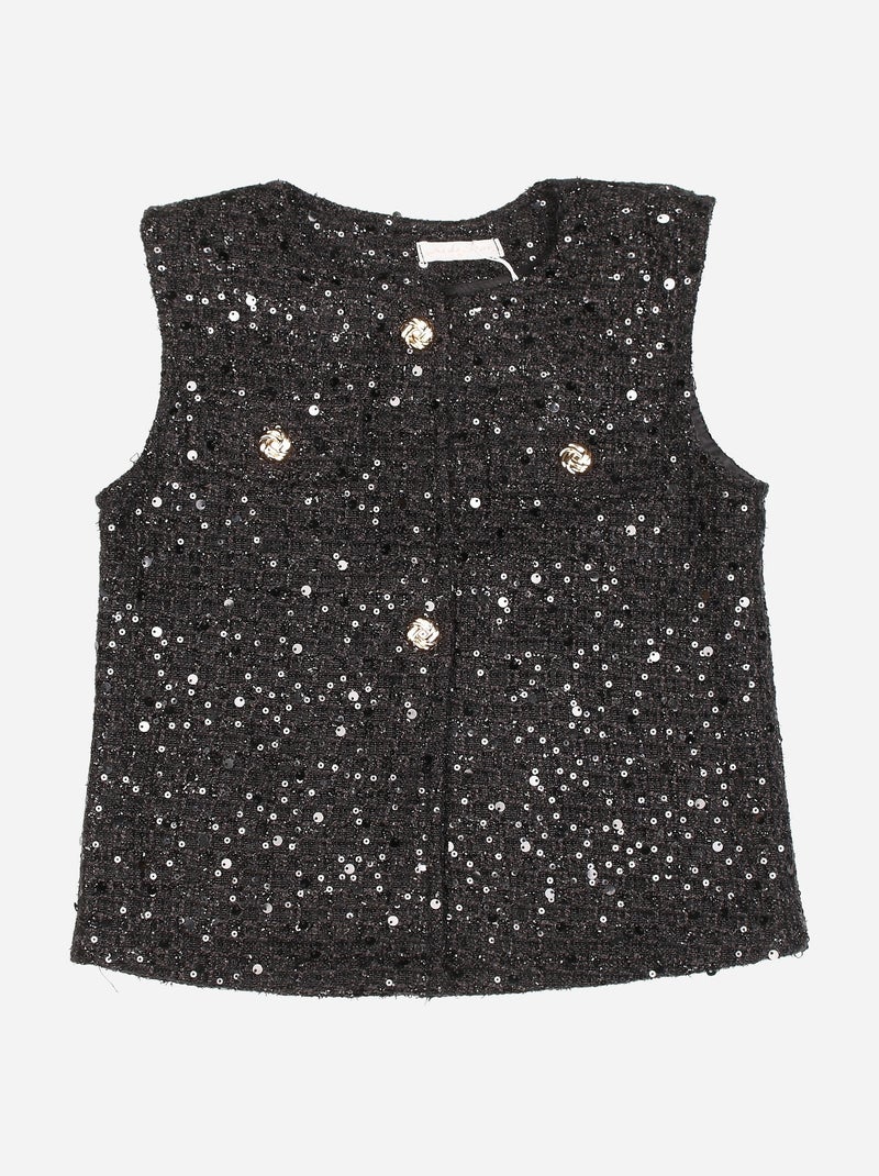 Ensemble fille chic ornée de paillettes - Kids Star Noir - Kiabi