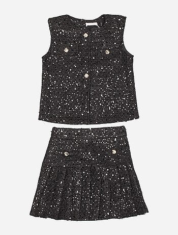 Ensemble fille chic ornée de paillettes