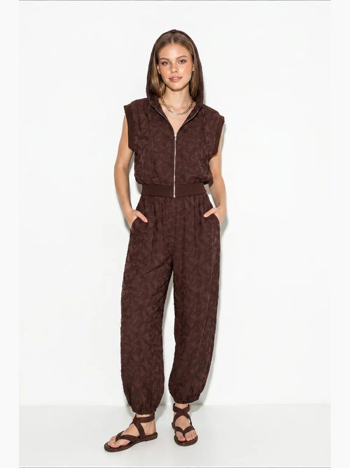 Ensemble gilet à capuche et pantalon large à motif lucci - Kiabi