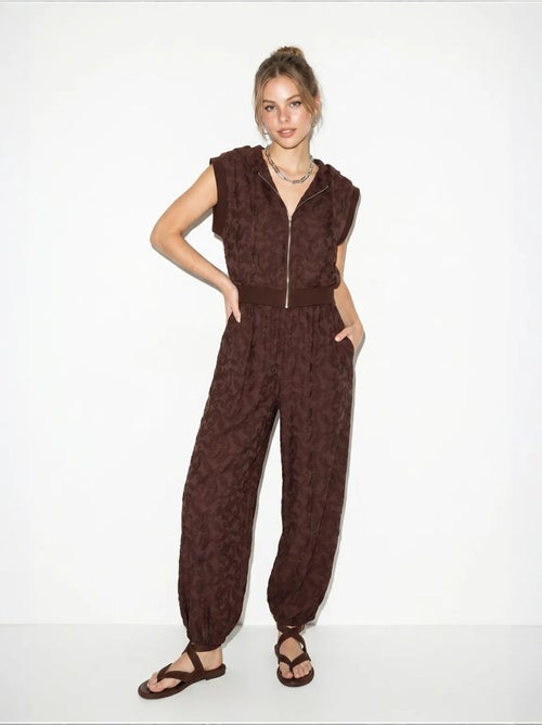 Ensemble gilet à capuche et pantalon large à motif lucci - Kiabi