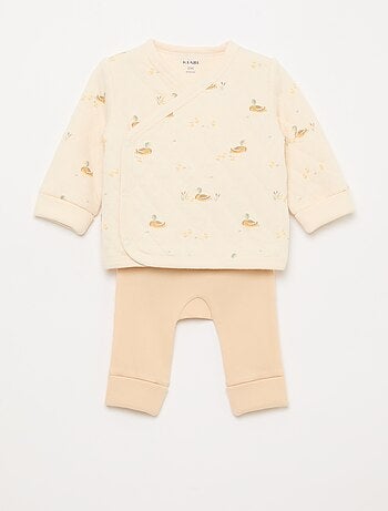 Ensemble gilet cache-cœur + legging - 2 pièces