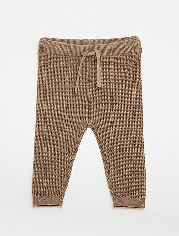 Ensemble gilet cache cœur + legging en maille - 2 pièces