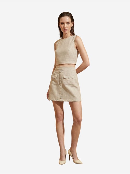 Ensemble gilet en coton et mini-jupe my fashion - Kiabi