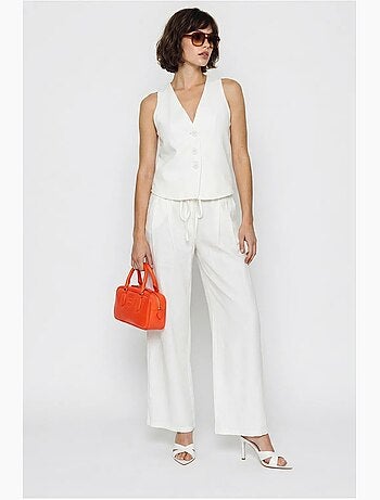 Ensemble gilet et pantalon large en coton lucci