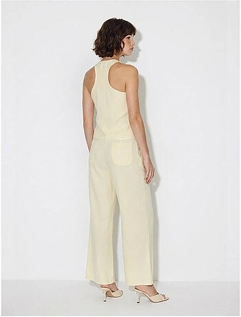 Ensemble gilet et pantalon large en coton lucci