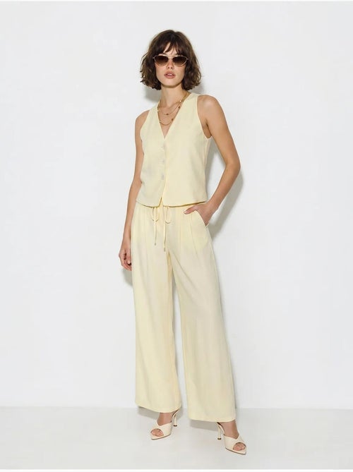 Ensemble gilet et pantalon large en coton lucci - Kiabi