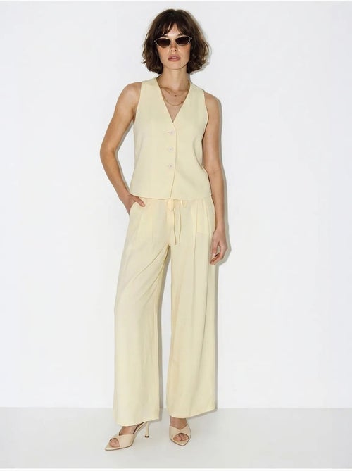 Ensemble gilet et pantalon large en coton lucci - Kiabi