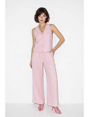 Ensemble gilet et pantalon large en coton lucci
