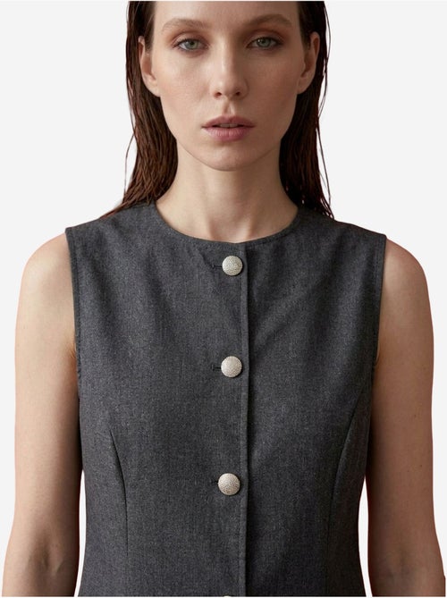 Ensemble gilet et pantalon large en popeline de coton my fashion - Kiabi