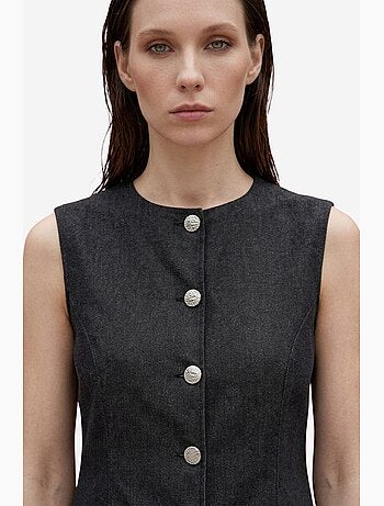 Ensemble gilet et pantalon large en popeline de coton my fashion