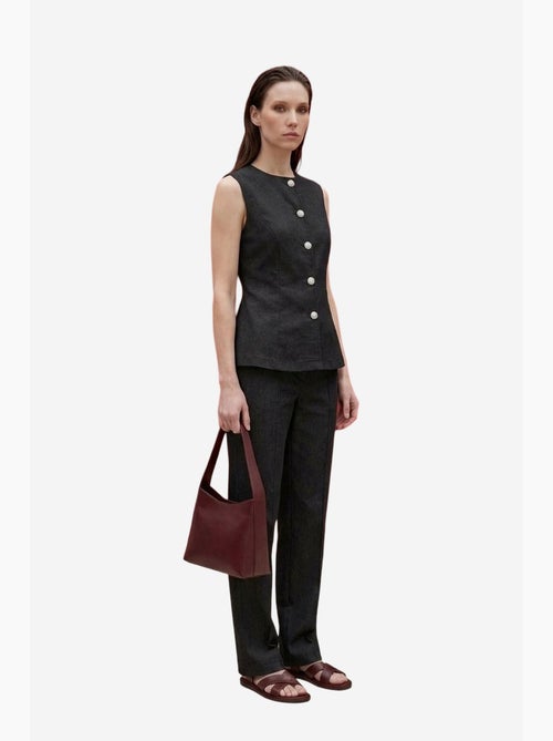Ensemble gilet et pantalon large en popeline de coton my fashion - Kiabi