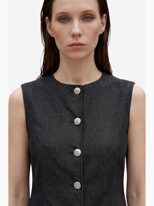 Ensemble gilet et pantalon large en popeline de coton my fashion - Kiabi