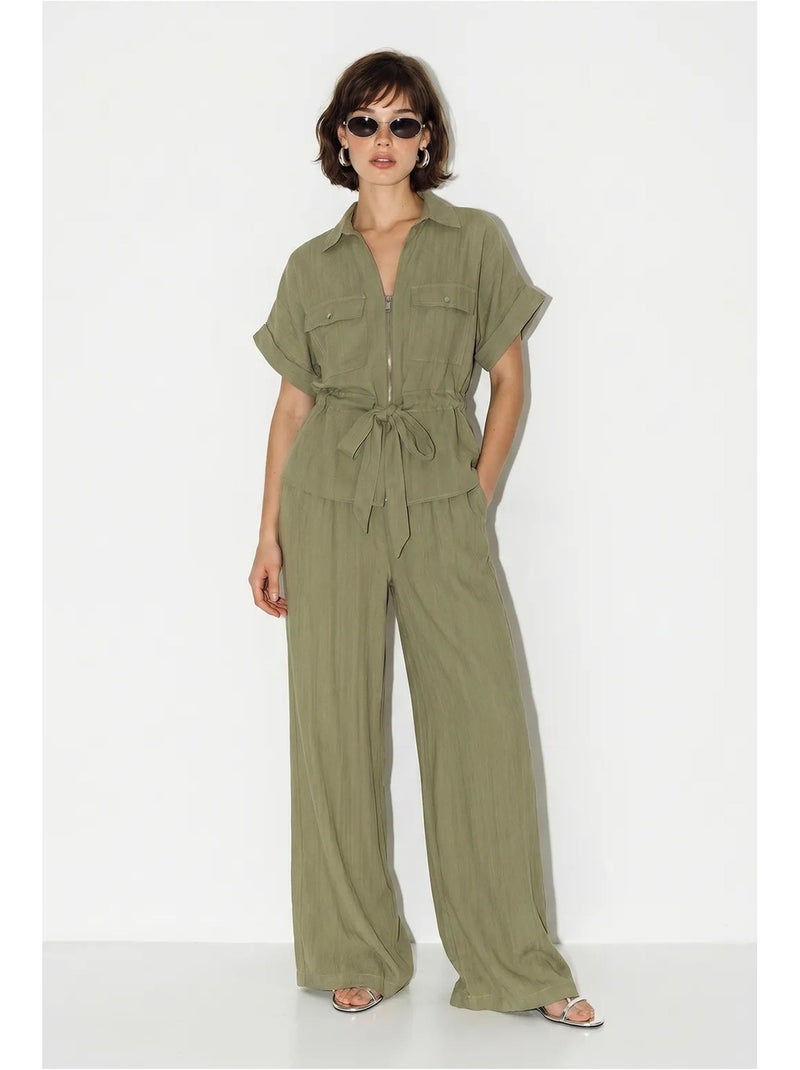 Ensemble gilet et pantalon large lucci Kaki - Kiabi