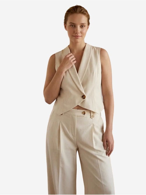 Ensemble gilet sans manches et pantalon large my fashion - Kiabi