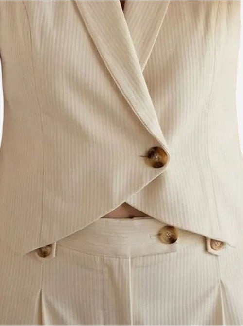 Ensemble gilet sans manches et pantalon large my fashion - Kiabi