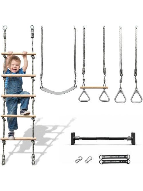 Ensemble gymnastique 5-en-1 hypermotion - aire de jeux intérieur & jardin 100kg - Kiabi