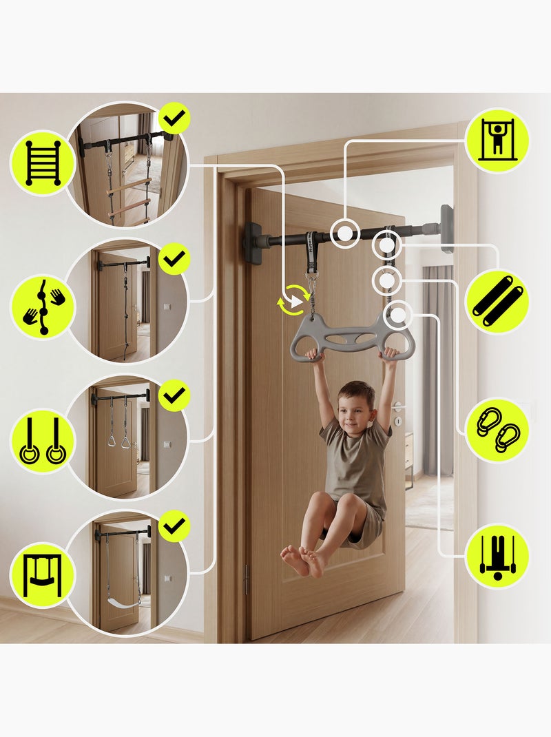Ensemble gymnastique 6-en-1 hypermotion- aire de jeux maison/jardin- 100kg Beige - Kiabi