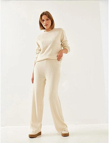 Ensemble haut et bas en tricot lucci