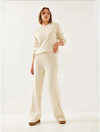 Ensemble haut et bas en tricot lucci