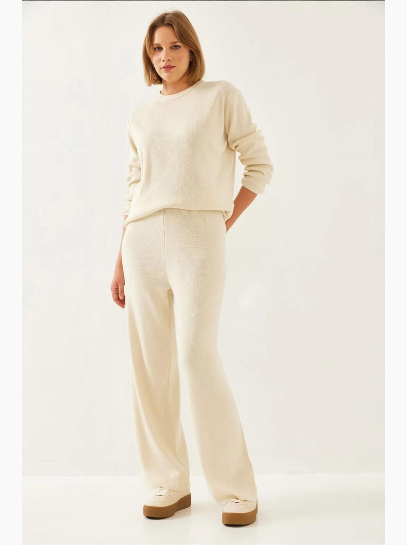 Ensemble haut et bas en tricot lucci Beige argile - Kiabi