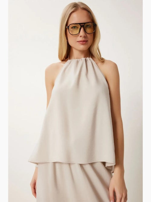 Ensemble haut halter à nouer et jupe large istanbul - Kiabi