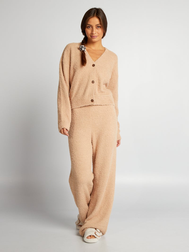 Ensemble homewear - maille douce - 2 pièces Beige - Kiabi