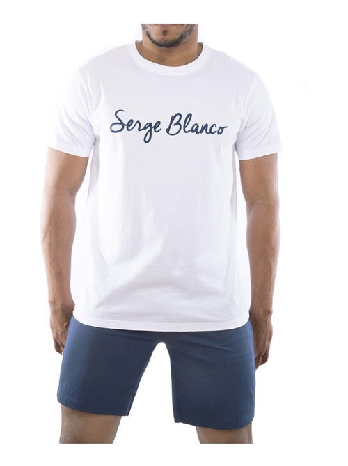 Ensemble homme pyjama court t-shirt col rond bicolore serge blanco - Kiabi Ensemble homme pyjama court t-shirt col rond bicolore serge blanco - Kiabi