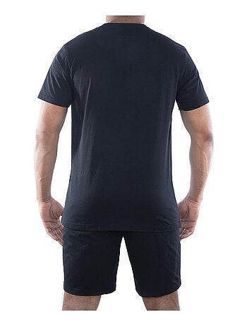 Ensemble homme pyjama court t-shirt col rond west serge blanco