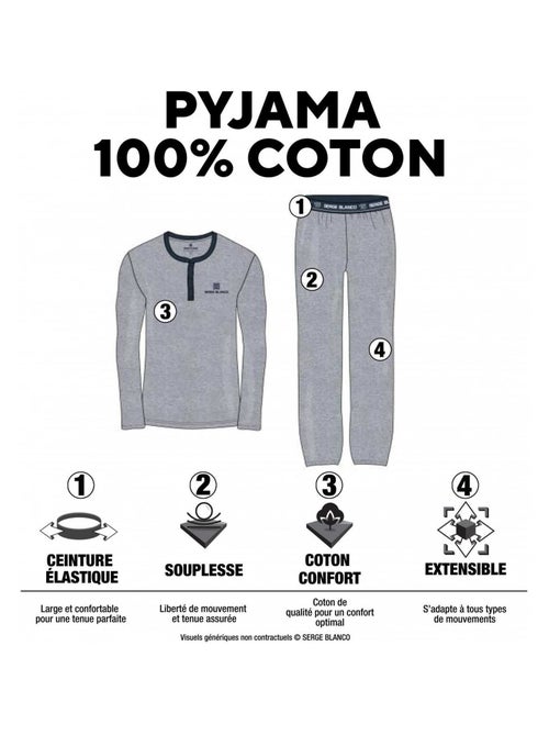 Ensemble homme pyjama court t-shirt col tunisien vintage serge blanco - Kiabi Ensemble homme pyjama court t-shirt col tunisien vintage serge blanco - Kiabi