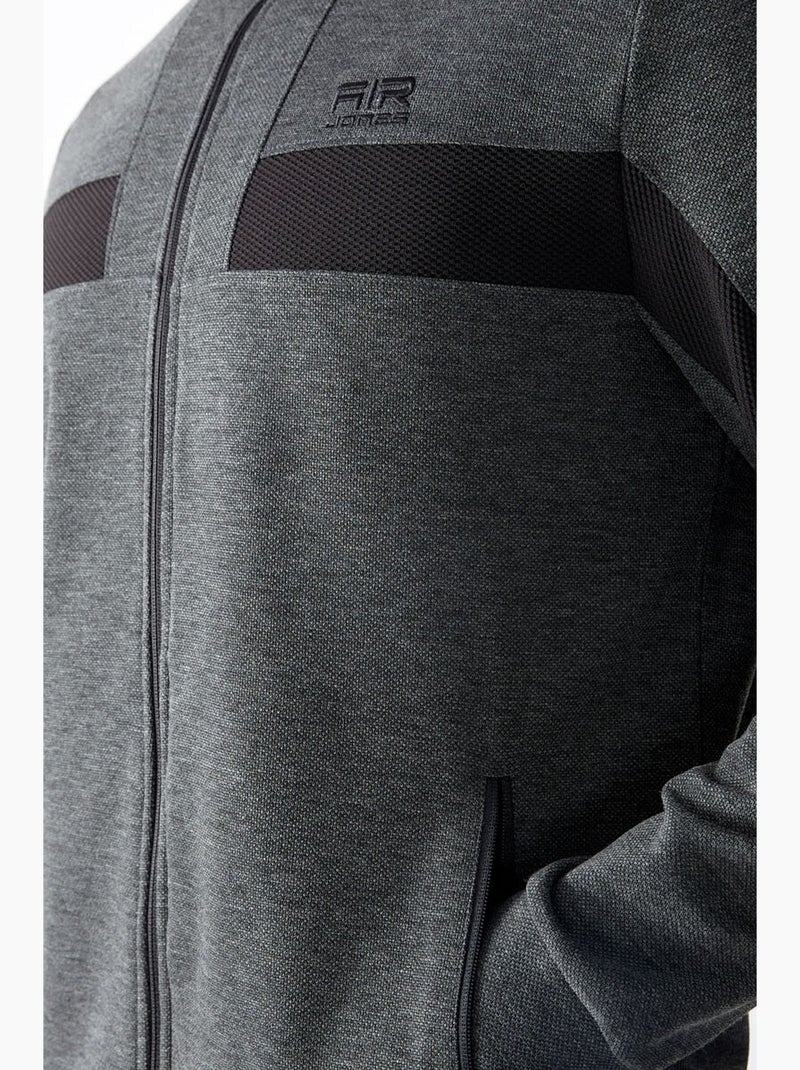 Ensemble homme sweat et pantalon à blocs de couleur tommy Gris Noir - Kiabi
