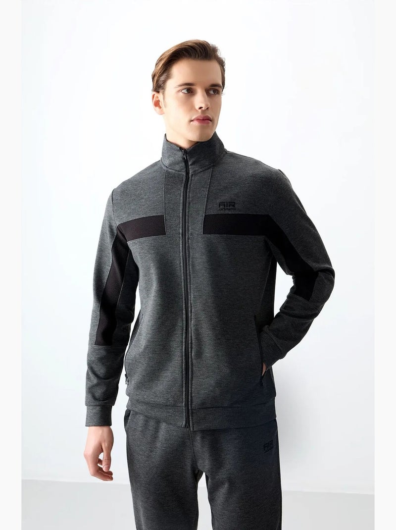 Ensemble homme sweat et pantalon à blocs de couleur tommy Gris Noir - Kiabi
