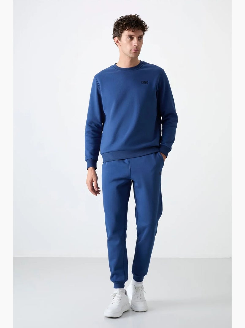 Ensemble homme sweat et pantalon à col rond manches longues tommy Bleu - Kiabi