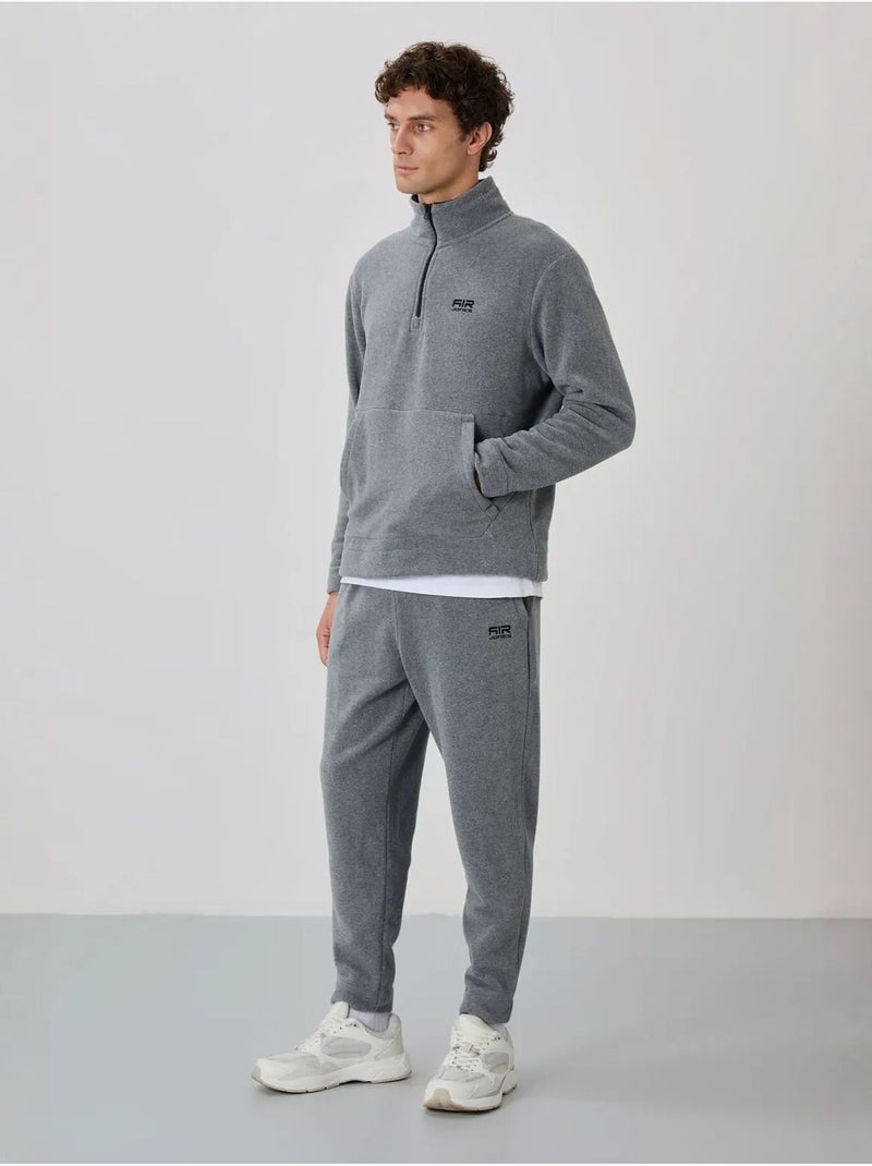 Ensemble homme sweat et pantalon à col zippé tommy Gris - Kiabi