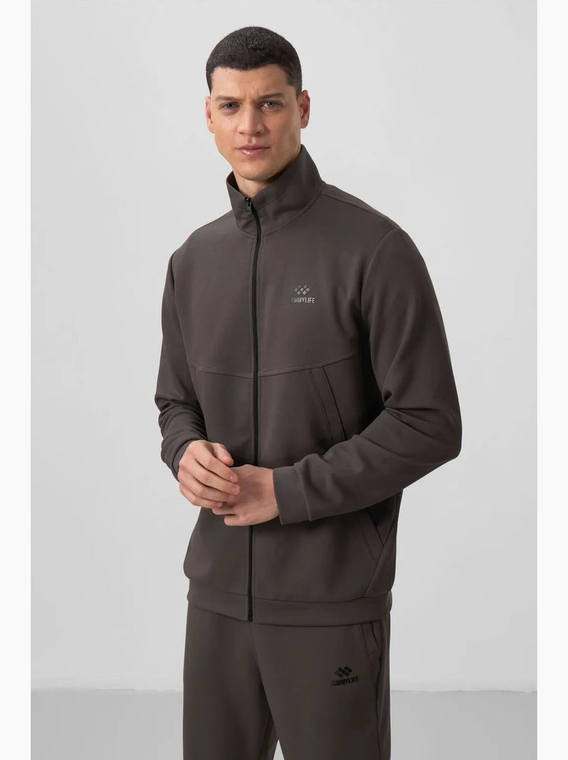 Ensemble homme sweat et pantalon à fermeture éclair tommy Gris foncé - Kiabi