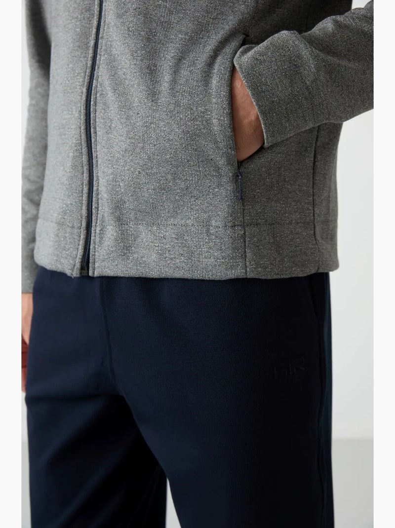 Ensemble homme sweat et pantalon à fermeture éclair tommy Gris - Kiabi